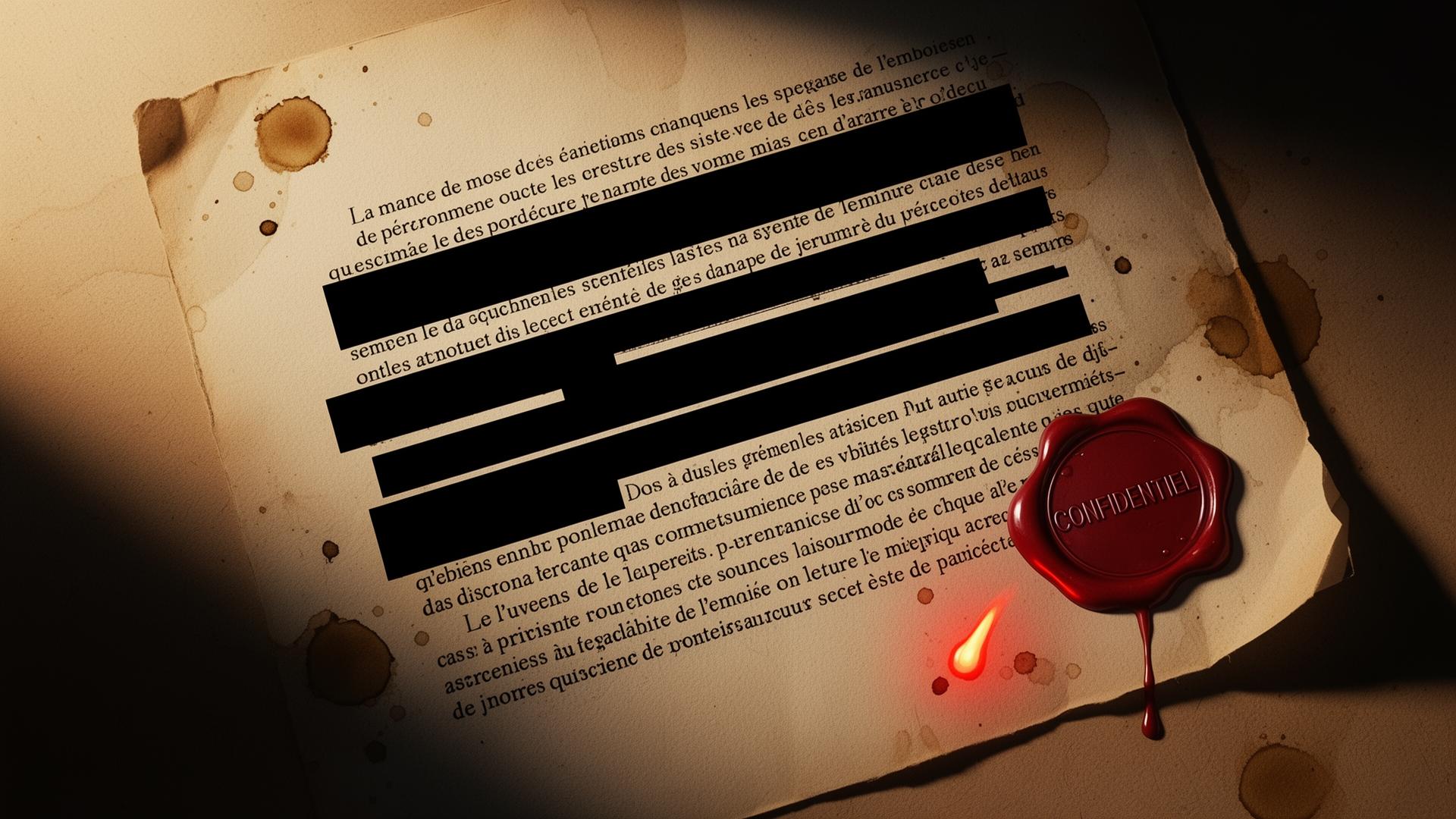 Dossier confidentiel — extrait illustrant le traitement forensique d'opérations FIMI